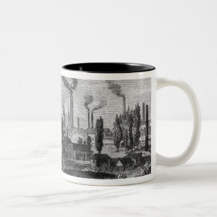 Herr Krupp's Factory in Essen, Germany Two-Tone Coffee Mug