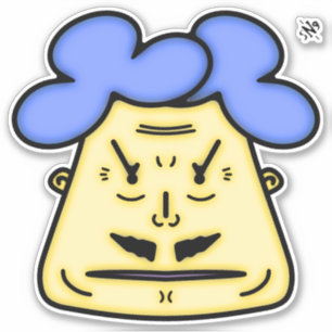 Herr Moustache cartoon face v2