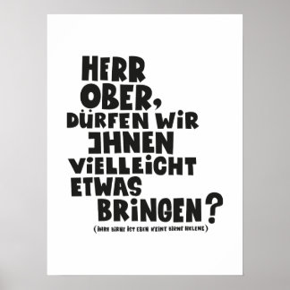Herr Ober -Pappa Ante Portas - Loriot   Herr Ober Poster
