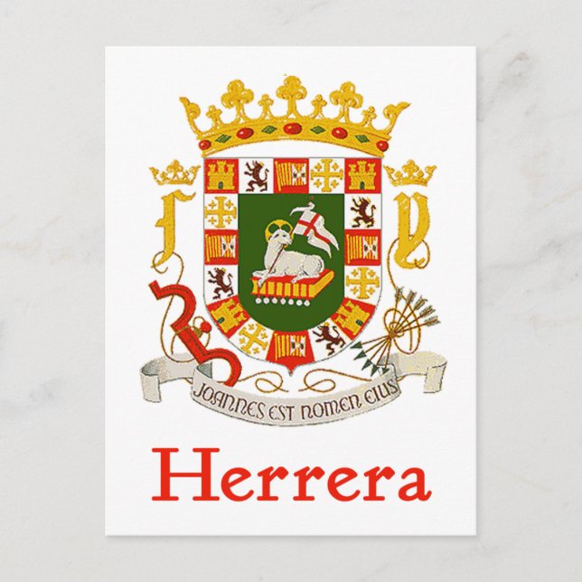 Herrera Shield of Puerto Rico Postcard (Front)