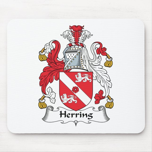 Herring Family Crest Mouse Mat (Front)