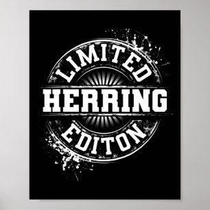 Herring Funny Surname Family Tree Birthday Reunion Poster