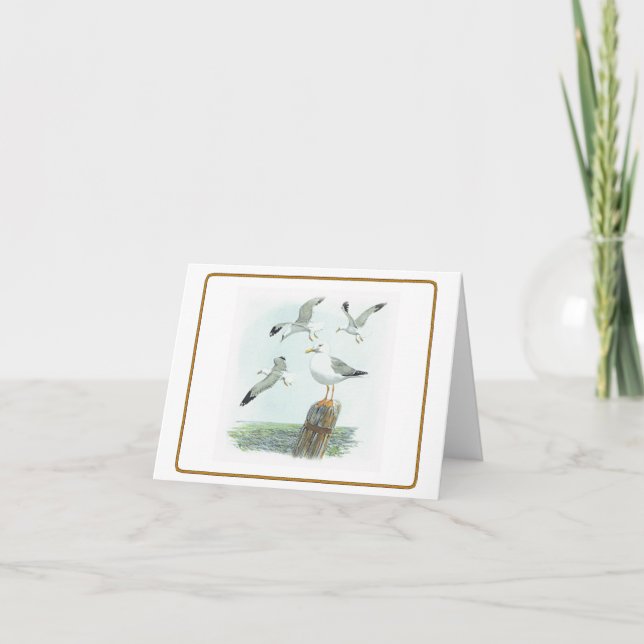 Herring Gull Note Card (Front)