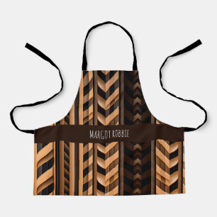 Herringbone braided braid Brown Modern Pattern Apron