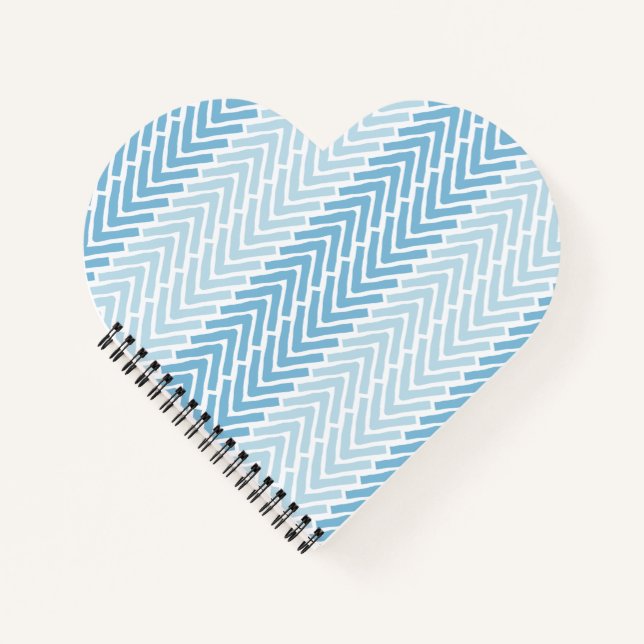 Herringbone Chic Blue Notebook (Front)