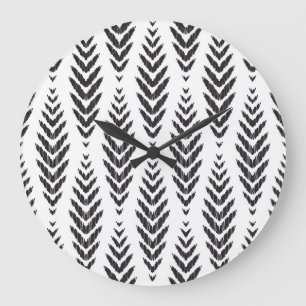 Herringbone pattern for home decor. large clock