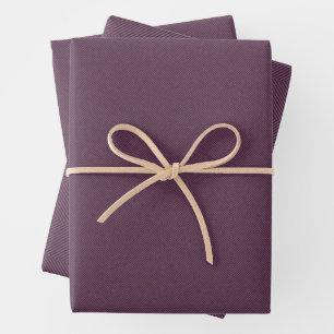 Herringbone tweed classic plum purple holiday wrapping paper sheet