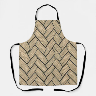 Herringbone Wood Parquet Pattern Apron