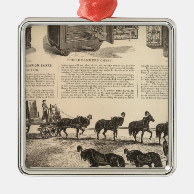 Herring's Patent Champion Safes Metal Tree Decoration (Front)