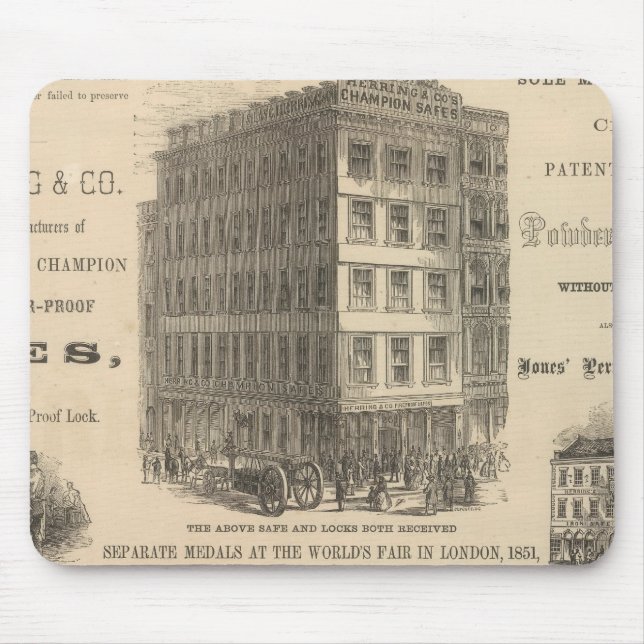Herring's Patent Champion Safes Mouse Mat (Front)