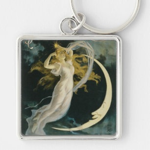 Herrmann ~ Maid of the Moon Vintage Magician Act Key Ring