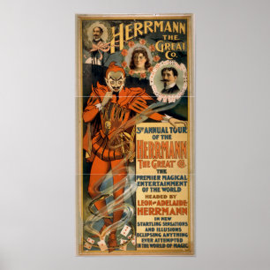 HERRMANN the Great Illusionist VAUDEVILLE Poster