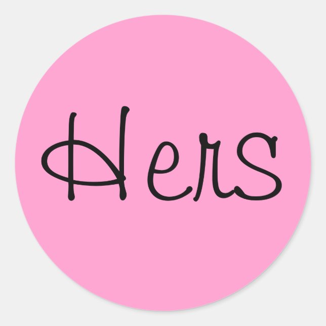 Hers Classic Round Sticker (Front)