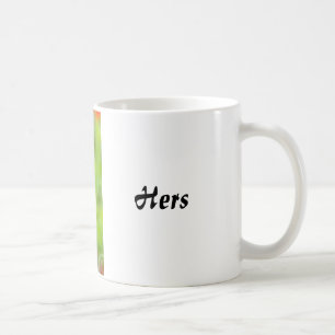 Hers Coffee cup Mugs Red Oriental Poppy Flowers