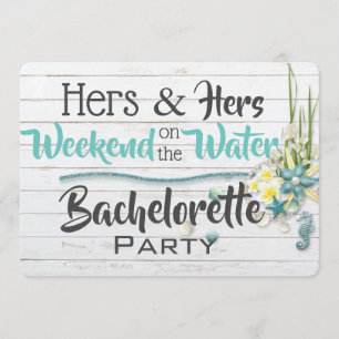 Hers & Hers "Water" Bachelorette Party Invitation
