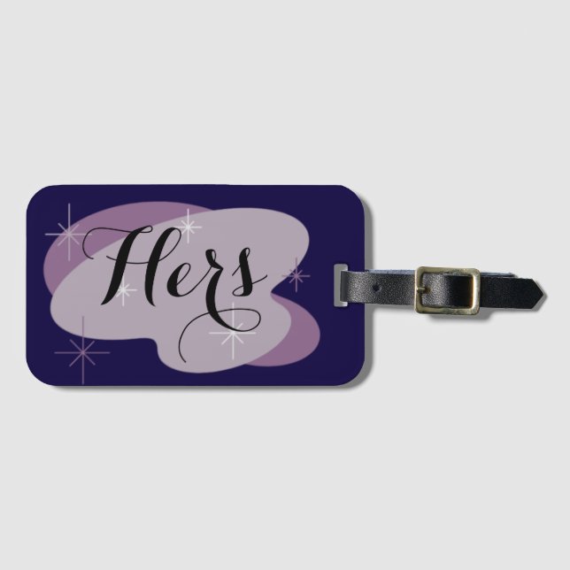 Hers or Personalise your own Luggage Tag (Front Horizontal)