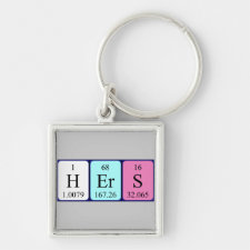 Hers Periodic table keyring