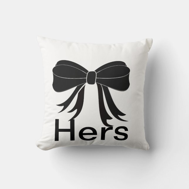 Hers Throw Pillow for Her (Front)