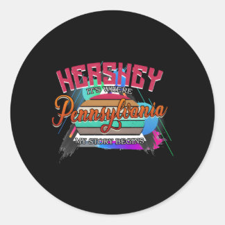 Hershey Pennsylvania Pa Established Sports Classic Round Sticker