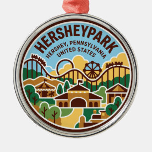 Hersheypark Pennsylvania Metal Tree Decoration