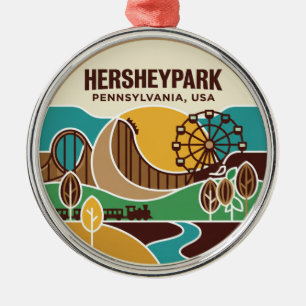 Hersheypark USA Metal Tree Decoration