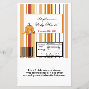 Hershey's Large Bar Wrapper Autumn Fall Pumpkin