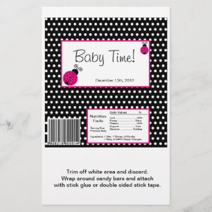 Hershey's Large Bar Wrapper Black Lady Bug