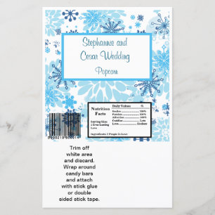 Hershey's Large Bar Wrapper  Blue Tree / Snowflake