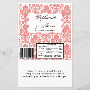 Hershey's Large Bar Wrapper Cora White Damask Lace