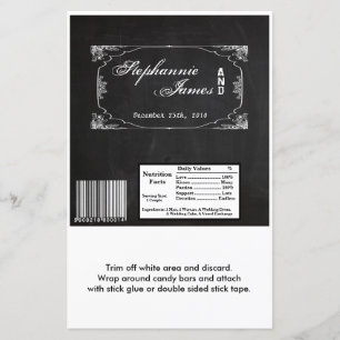 Hershey's Large Bar Wrapper Modern Chalkboard Vint