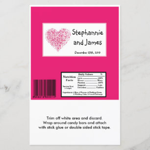 Hershey's Large Bar Wrapper Pink Floral Petals