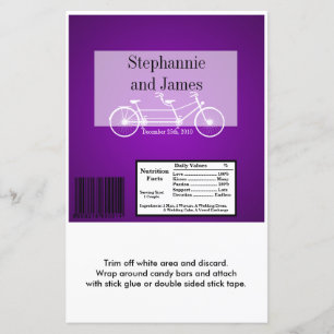 Hershey's Large Bar Wrapper Purple Double Bike