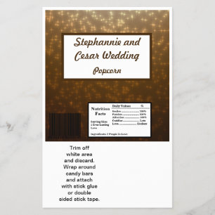 Hershey's Large Bar Wrapper Winter Brown / Stars