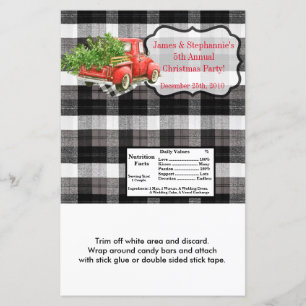 Hershey's Large Bar Wrapper XMAS Truck Christmas B