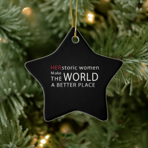 HERstoric Women Empowerment Quote Ceramic Tree Decoration