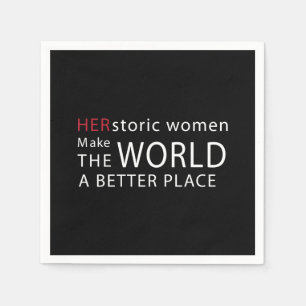 HERstoric Women Empowerment Quote Napkin