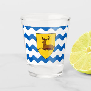 Hertfordshire county flag shot glass