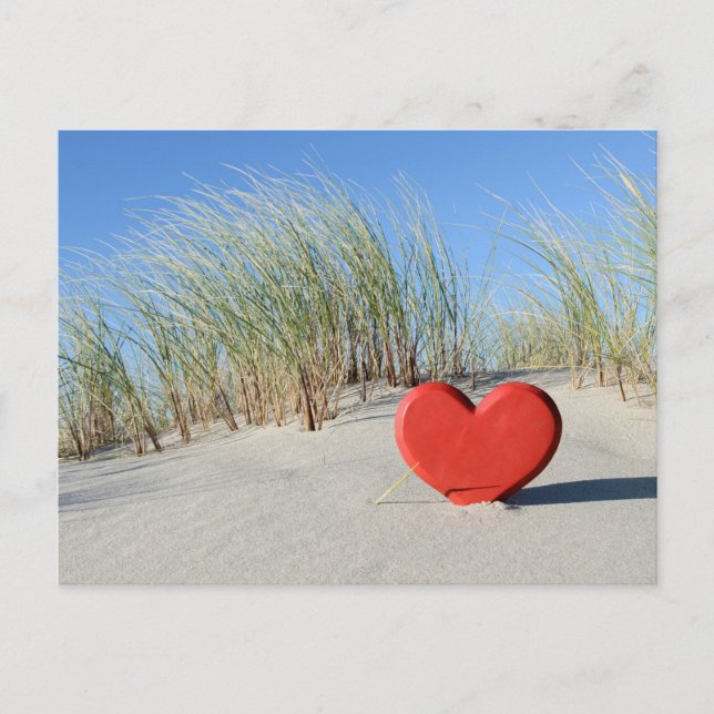 Herz am Strand Postcard (Front)