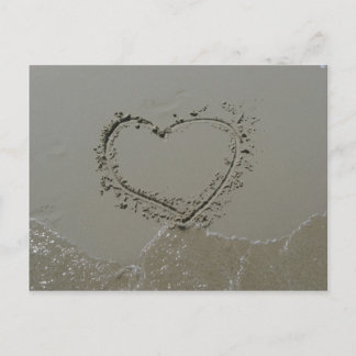 Herz im Sand Postcard