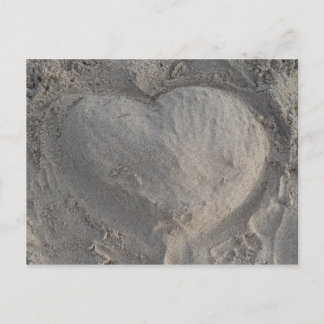 Herz im Sand Postkarte Postcard
