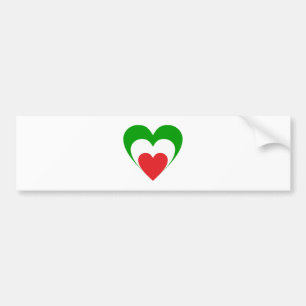 Herz Italy Italia Bumper Sticker
