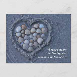 Herz, Sand, Muschel - heart, sand, shell Postcard