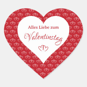 Herzen mit Valentinsgruß - Heart Sticker