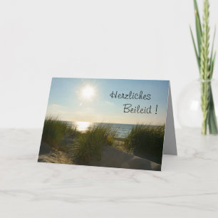 Herzliches Beileid ! Am Strand Card