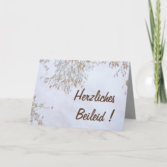 Herzliches Beileid ! Card (Front)