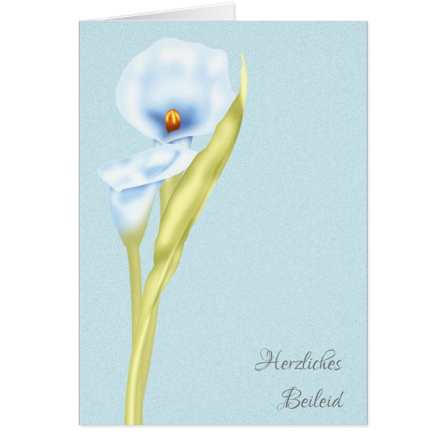 Herzliches Beileid German Simply Stated Sympathy (Front)