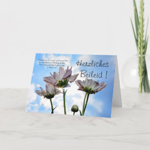 Herzliches Beileid mit Blumen Card