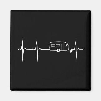 herzschlag camping wohnwagen magnet