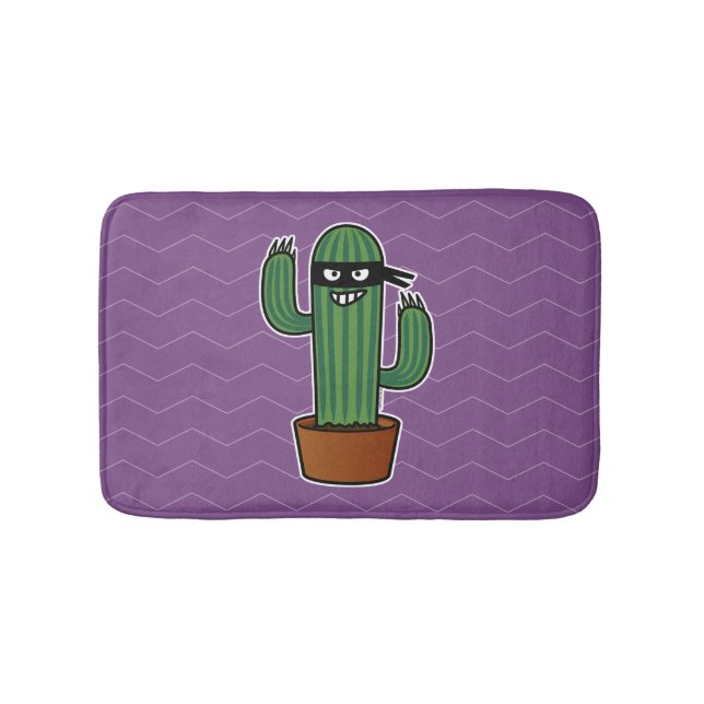 He's a sneaky Cactus Bandido come to scare you! Ca Bath Mat (Front)