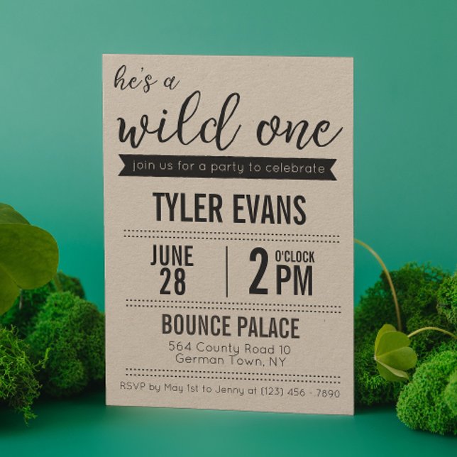 He's a Wild One Birthday Invitation (Creator Uploaded)